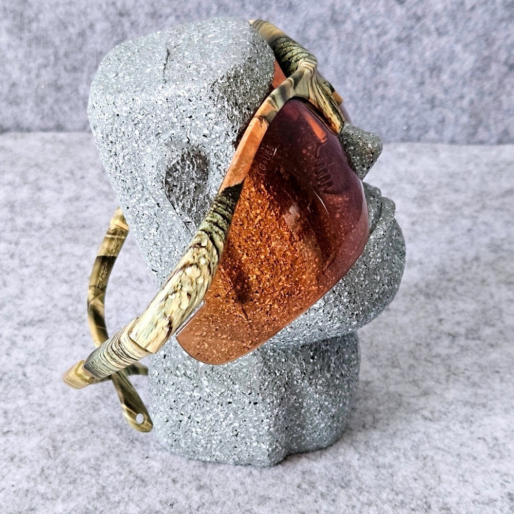 Vintage Camo Wrap Sunglasses Amber Lens GTV Z87+ Sport Tactical Hunting Mens - Picture 4 of 7